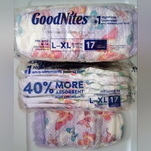 GoodNites Other Goodnites Overnight Girls Disposable Diapers Lxl